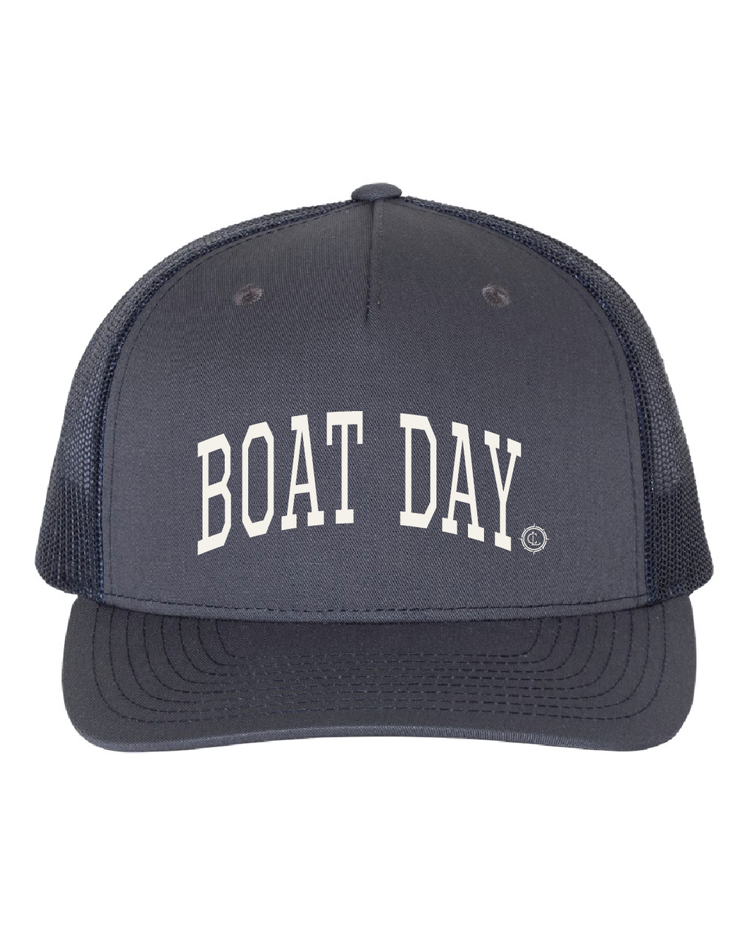 Boat Day Mesh Snapback Hat - Gray/Navy