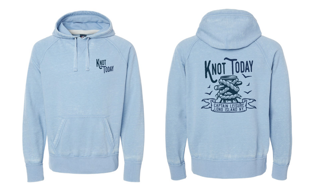 Knot Today Vintage Hoodie - Light Blue