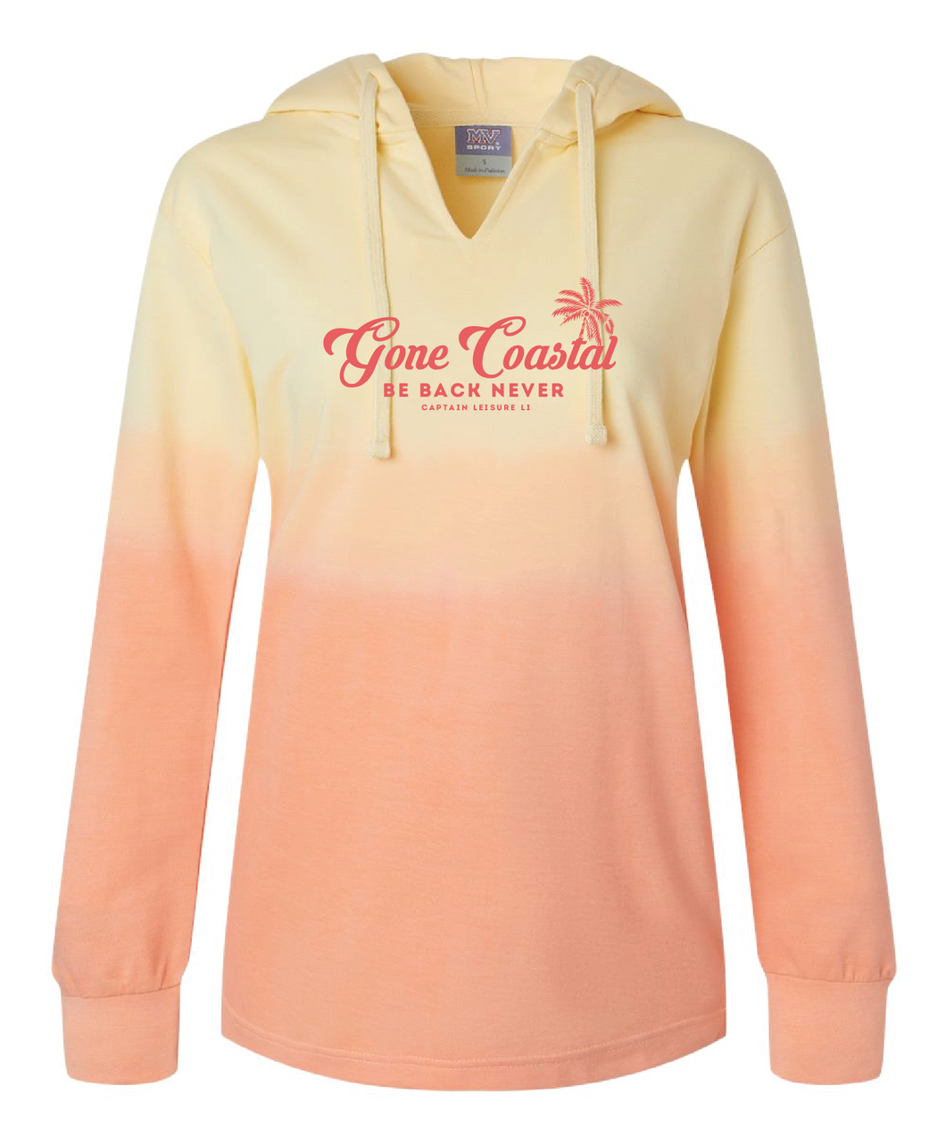 Gone Coastal Ladies Ombre Lightweight Hoodie