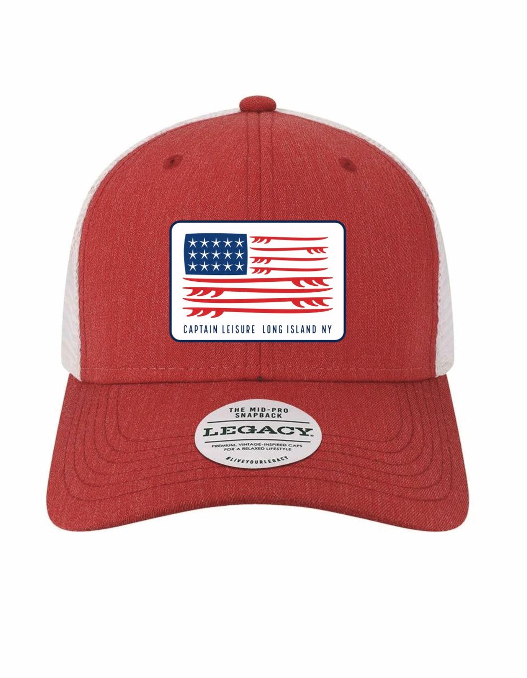 Surf Flag Legacy SnapBack Hat - Red/White