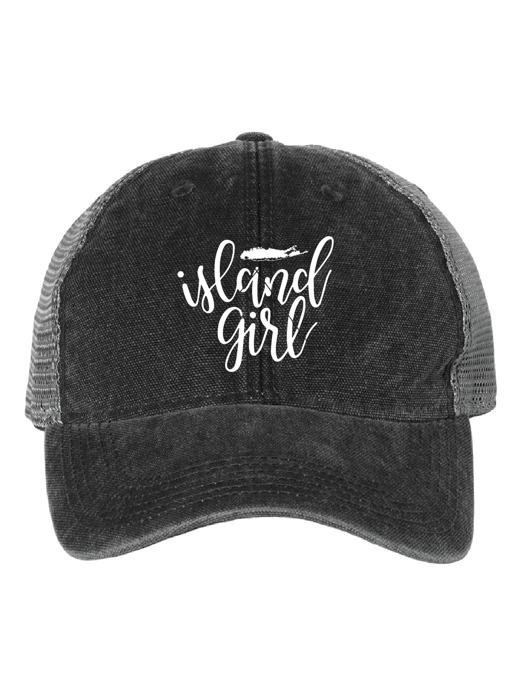 Island Girl Trucker Hat - Black