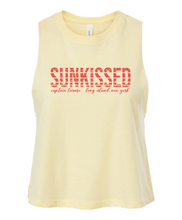 Load image into Gallery viewer, SALE: Sunkissed Cropped Racerback Tank - Pale Yellow
