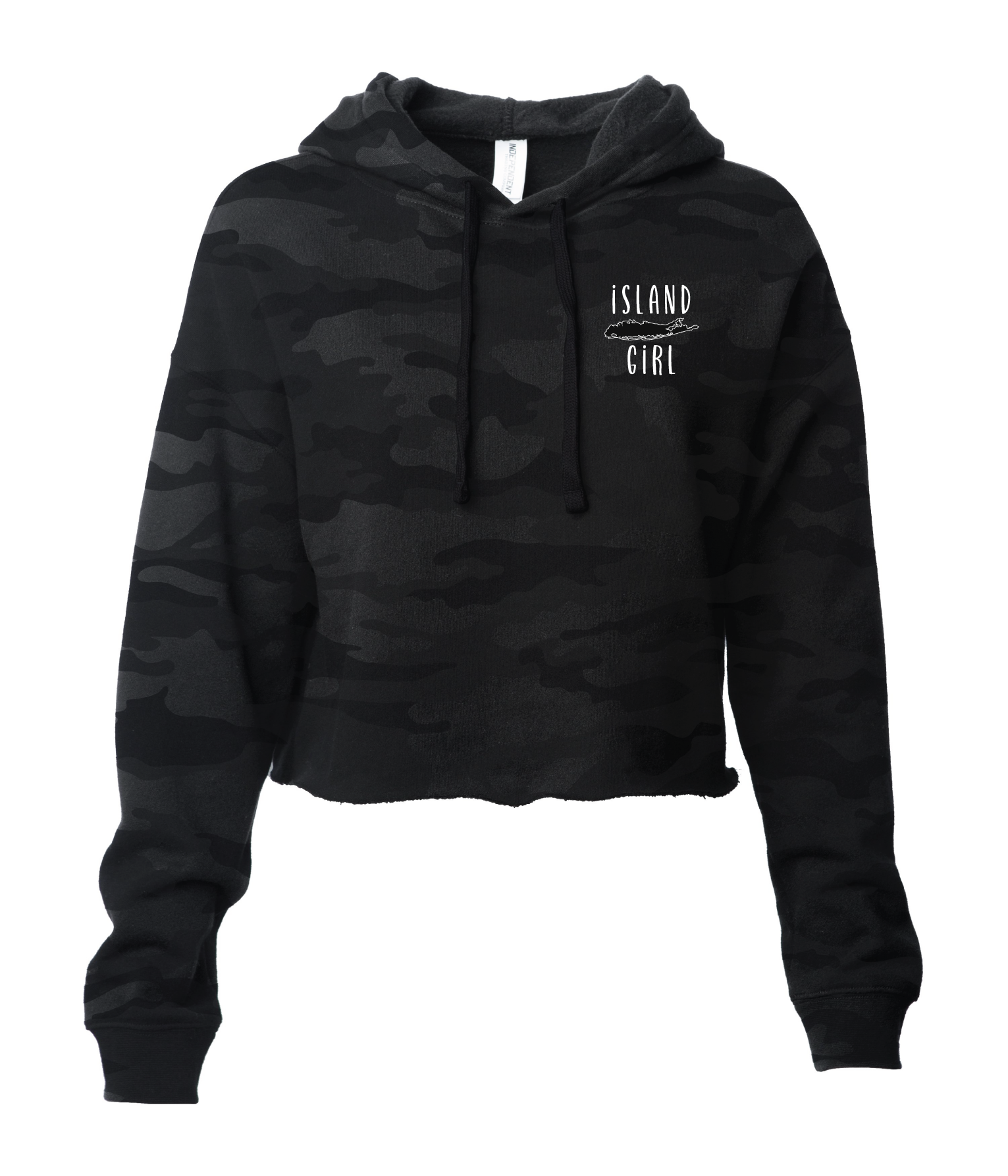 Island Girl Ladies Camo Cropped Hoodie Captain Leisure LI