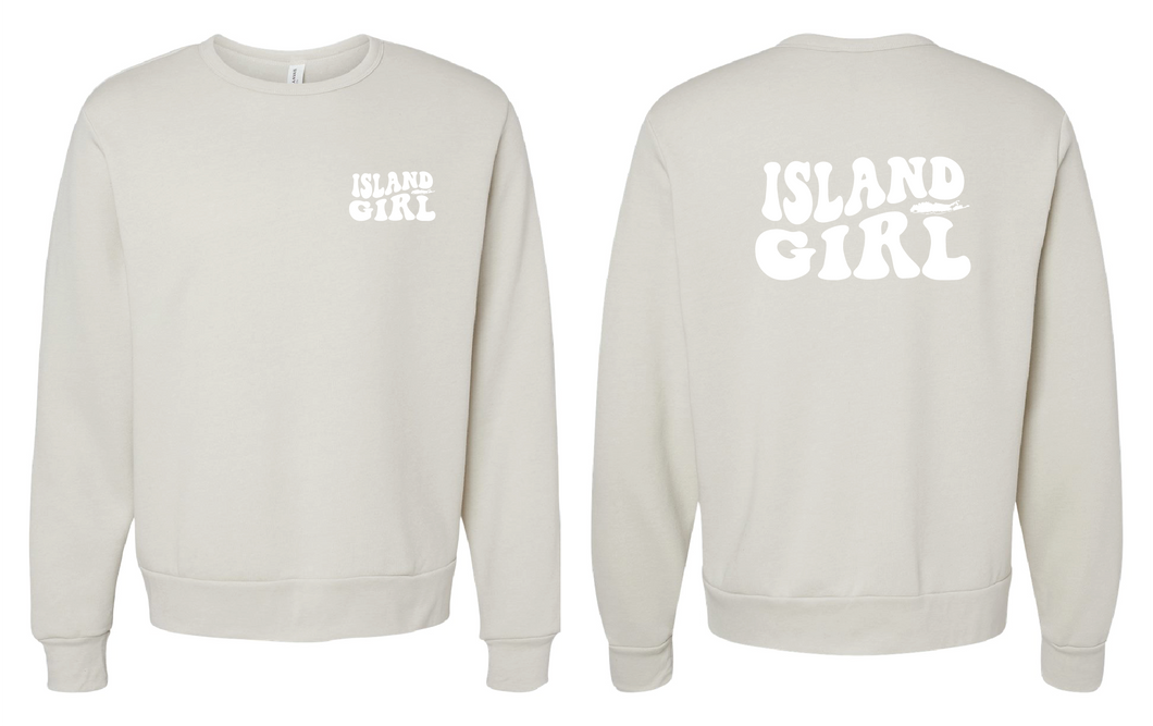 Groovy Island Girl Crewneck Sweatshirt - Dust