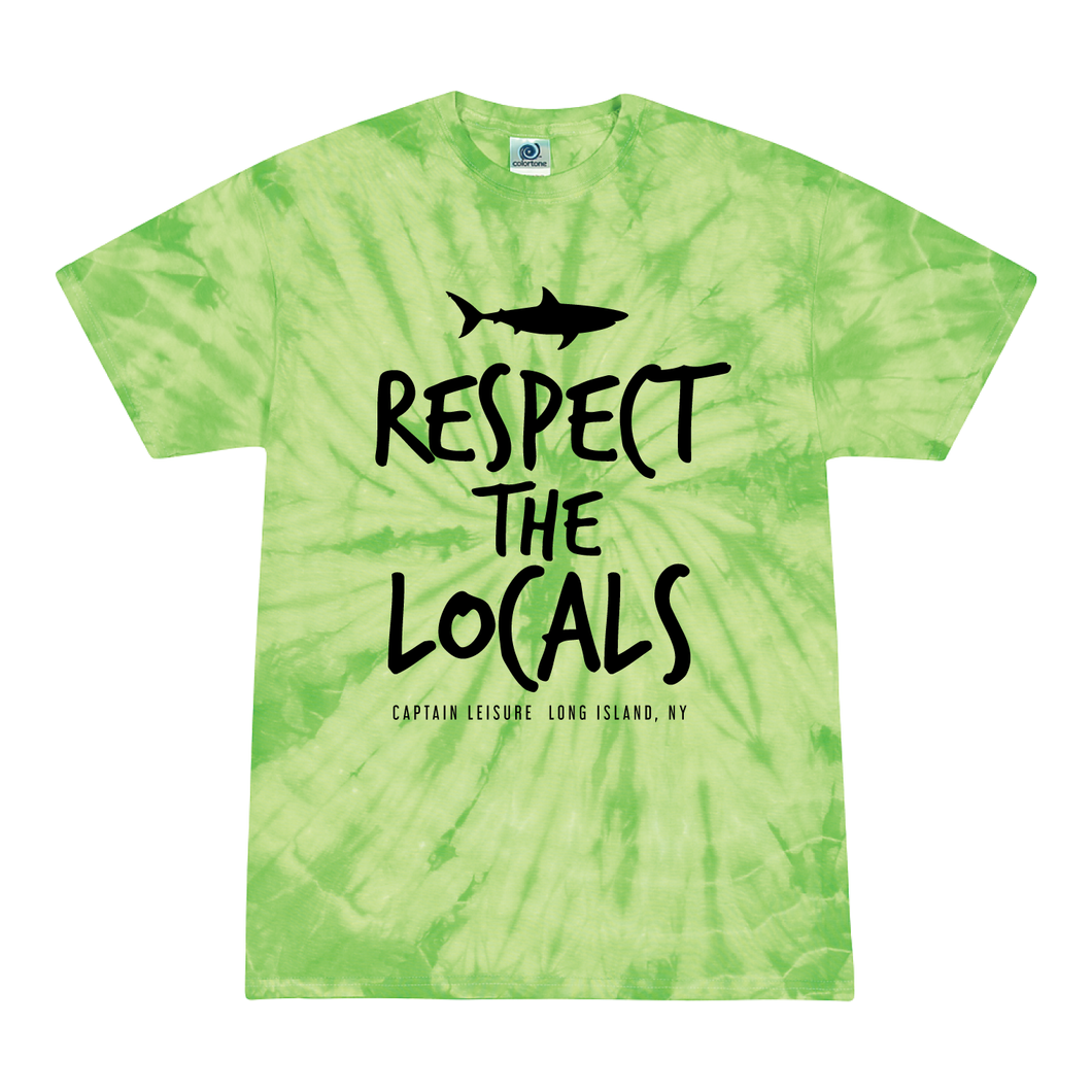 SALE: Respect the Locals Youth Tee - Green Tie Dye