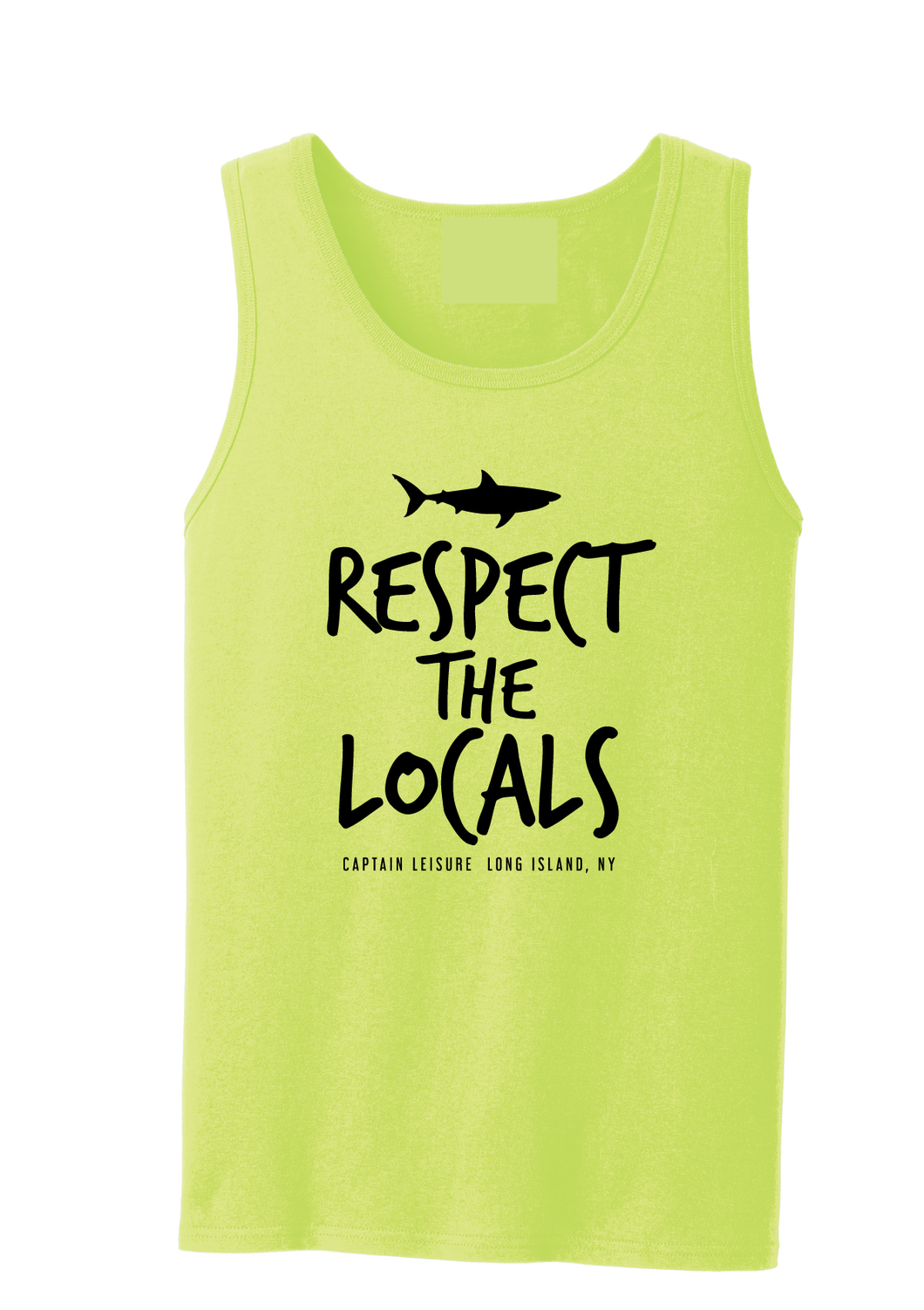SALE: Respect the Locals Mens Tank - Neon Yellow