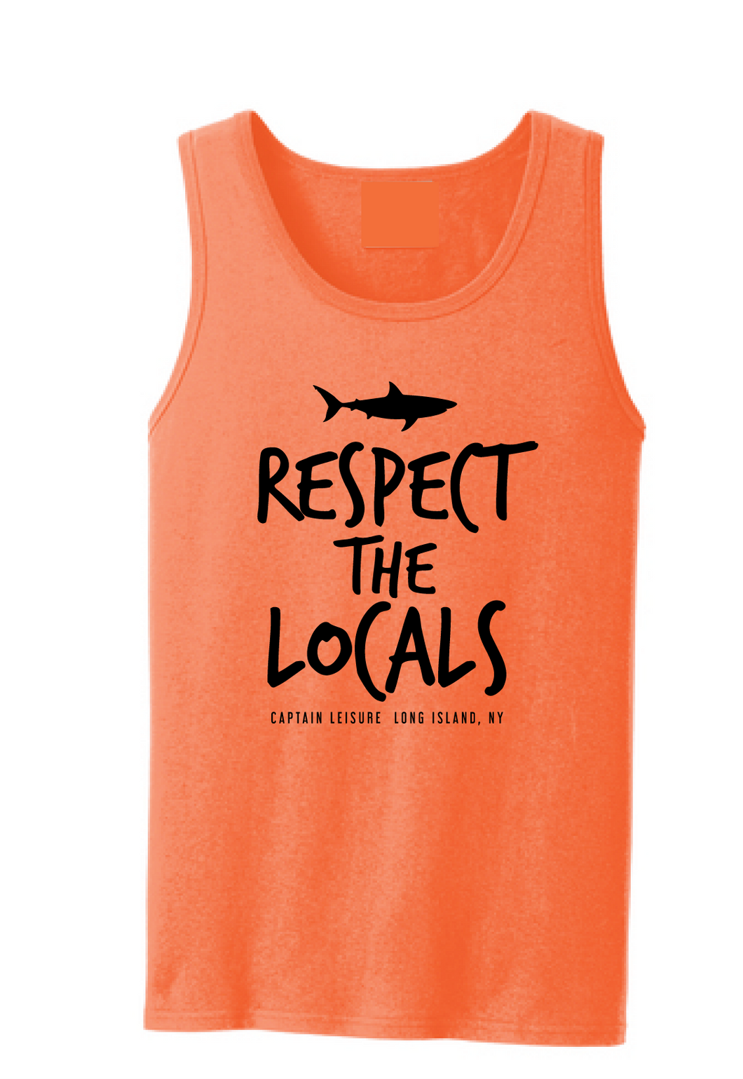 SALE: Respect the Locals Mens Tank - Neon Orange